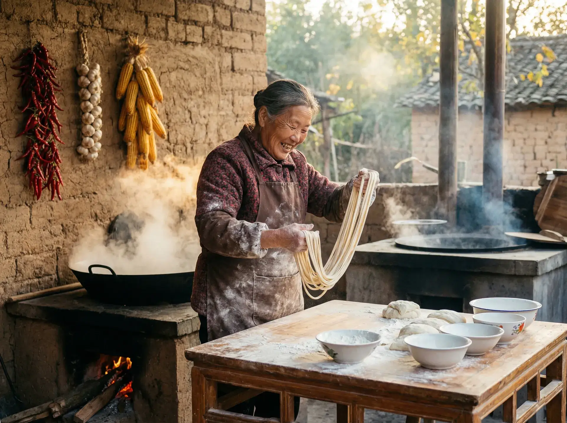 农家大嫂手擀面 - 露点电影 乡村美食